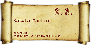 Katula Martin névjegykártya
