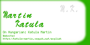 martin katula business card